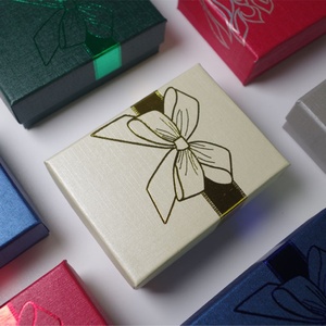 Custom Logo Modern Simple Rigid Cardboard Printed Buckle Closure Square <b>Gift</b> <b>Box</b> for <b>Earring</b> Ring Necklace Bow Knot - Product Image 2