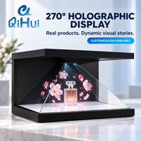 Etalase Parfum 3D Holografik, Presentasi Visual Digital Botol Fisik, Proyek Toko Kustom