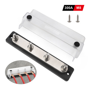 บล็อกขั้วต่อทองแดงแบบบัสบาร์ 4 ขั้ว 300A 2-4 AWG การเชื่อมต่อแบบสกรูสำหรับการเดินสายไฟในยานพาหนะและเรือ - Product Image 5