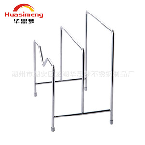 Huasimeng Stainless Steel Pot Lid Rack Square Shape Hanging Kitchen Draining Rack Multi Functional Storage Rack - Product Image 3