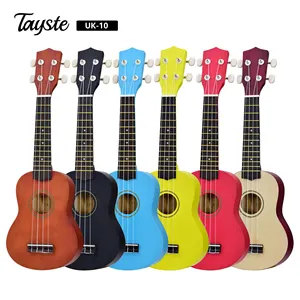 A buon mercato Ukulele Diretta Della Fabbrica Personalizzato Il Vostro Logo sulla Ukulele Colorato Soprano 21 Pollici per I Principianti e Bambini Ukulele