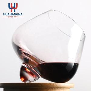 Rotatable <b>Tumbler</b> Old Fashioned Crystal Glass <b>Rocking</b> Whiskey Glasses Transparent Customized Printing - Product Image 2