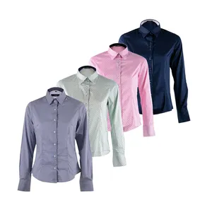 <span class=keywords><strong>Bon</strong></span> <span class=keywords><strong>prix</strong></span> Plaid à manches longues nouveaux styles de chemise de bureau pour femmes modèles de conception - Product Image 1