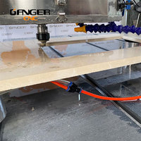 Scie à pont CNC 5 axes GANGER GQ-3220D avec servomoteur pour la découpe de pierre, granit, calcaire et marbre