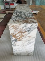 Table console en marbre Arabescato SH STONE, design italien de luxe, forme en arche, grande table d'entrée pour la décoration de la maison