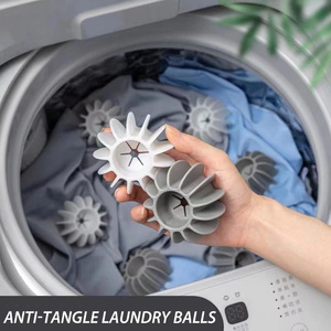 Balle à linge réutilisable en silicone, éliminateur de poils d'animaux et de cheveux, outil de nettoyage efficace pour les vêtements, machine à laver, disque attrape-poils de <span class=keywords><strong>chat</strong></span> - Product Image 4