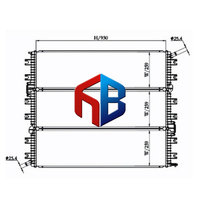 Radiador de Alto Rendimiento 2604297C92 640080 para Sistema de Refrigeración de Navistar International Prostar 122 2010-2013 (Repuesto)