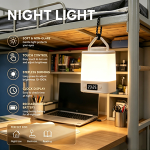 LED Touch Glow Night <strong>Light</strong> Remote Control Timing Dimming Baby Room Bedroom Lighting <strong>Table</strong> Lamp Decoration Bedside Sleeping Lamp - Product Image 2
