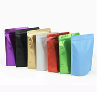 Wiederverwendbare, mehrfarbige, lebensmittelechte, feuchtigkeitsbeständige, matte Kunststoff-Standbeutel mit Reißverschluss, metallisierte Snack-Verpackungstüten für Tierfutter
