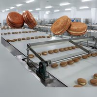 Système de production de sandwichs aux biscuits à haut rendement, ligne de production automatique d'alfajores