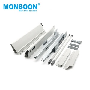 กล่องลิ้นชักสูงชุดราวทรงกลมแผ่นสังกะสีแบบมีที่ครอบด้านล่างสำหรับเก็บในห้องครัว - Product Image 1