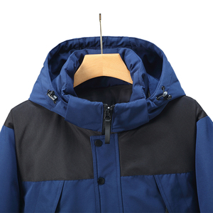 Veste d'<span class=keywords><strong>hiver</strong></span> pour <span class=keywords><strong>homme</strong></span> avec logo personnalisé, capuche amovible, duvet chaud et épais, grand col en fourrure, <span class=keywords><strong>parka</strong></span> longue pour <span class=keywords><strong>homme</strong></span> - Product Image 5