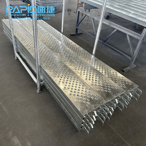 Planche d'échafaudage en métal galvanisé Peri <span class=keywords><strong>Altrad</strong></span> Layher, plateforme d'échafaudage, échafaudage polyvalent à vendre, crochet en U, planche de construction - Product Image 4