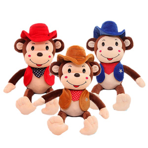 Nhà Máy Bán Buôn Giá Rẻ Dễ Thương Khỉ Sang Trọng Với Bow Tie Tùy Chỉnh Mini Nhồi Tím Khỉ Mềm Đồ Chơi - Product Image 4