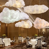 Lampe LED suspendue en soie et coton, design créatif moderne, luminaire décoratif d'intérieur, idéal pour un salon