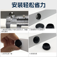 Cache-trou décoratif en plastique moulé par injection, type fermoir, pour panneaux, portes, fenêtres et meubles, plat/rond
