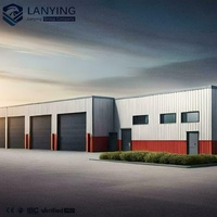 Estructura de Acero Ligero Estándar GB en Oferta, Almacén, Taller, Hangar, Construcción con Columnas Centrales, Soldadura y Corte, Marca SYLY