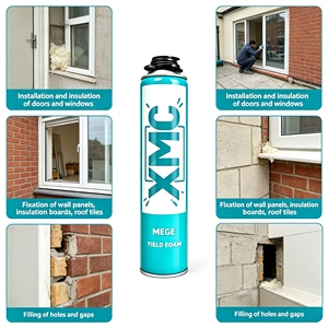 <span class=keywords><strong>Mousse</strong></span> de polyuréthane en spray à haut rendement et couverture efficace pour le remplissage des fissures dans les murs et les sols, durcissement rapide, étanchéité pour les travaux de construction - Product Image 4