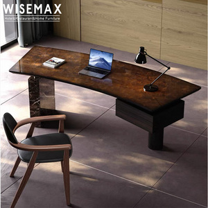 WISEMAX MÖBEL Zeitgenössisches Design Studierzimmer-Möbel Massivholz Computertisch Kreativer Heimbürotisch für Villen - Product Image 2