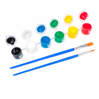 Peinture acrylique écologique Xin Bowen, vente directe d'usine, kit DIY pour enfants, 6 pots de 3 ml avec pinceaux en plastique