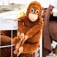 Peluche Gorille à longs bras, super douce, brodée, en coton PP, anti-stress, pour jeunes et bébés, à suspendre à un rideau