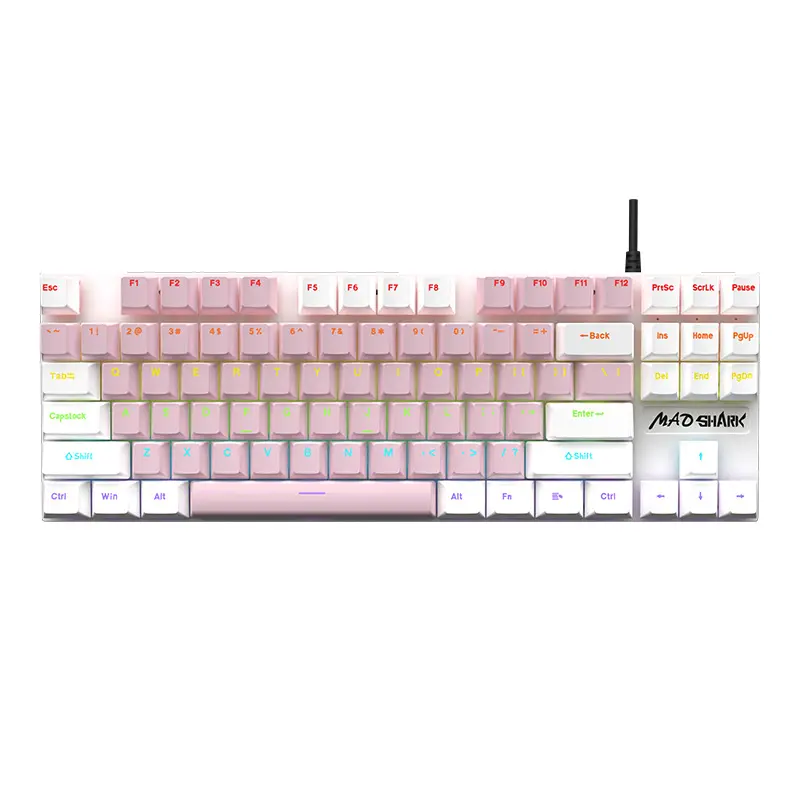 Keyboard e-sports games double game keyboard mechanical green axis wired full key no impact mechanical key keyboard