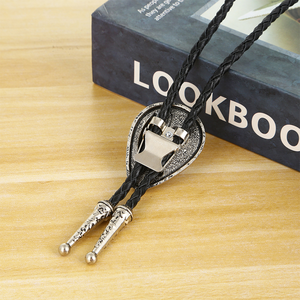 <span class=keywords><strong>Cravate</strong></span> bolo de cow-boy occidental antique avec logo personnalisé <span class=keywords><strong>Cravate</strong></span> en métal avec cordon en cuir Accessoires de collier artisanal en alliage - Product Image 5