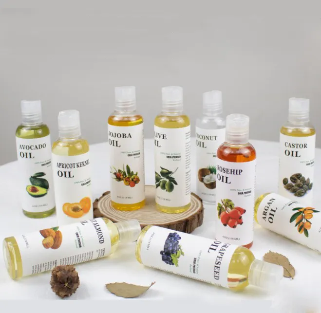 wholesale bulk 100% pure natural organic cold pressed avocado jojoba almond carrier oil for hair and skin Factory price