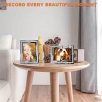Bingkai Foto Kaca Ukuran Khusus  Bingkai Gambar Bubuk Glitter Kaca 4x6 5x7 8x10 A4 Kaca Kristal Modern untuk Dekorasi Meja