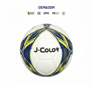 Venta <span class=keywords><strong>Directa</strong></span> de Balón de Fútbol de Goma PU Termosellado, Forma de Diamante, Tres Colores, Talla 5, en Stock - Product Image 1