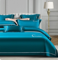 Parure de lit de luxe en 100% coton, ensemble de literie avec motifs brodés, pour hôtel, livraison gratuite