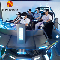 Machines de divertissement 9D, équipement de jeu VR UFO 360°, ensemble de jeu VR rotatif 5 places, cinéma volant, chaise VR montagnes russes