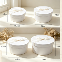 Boîte à chapeau ronde rigide en papier écologique recyclable sur mesure en gros, emballage de luxe en carton pour bouquet de fleurs, cadeau cosmétique