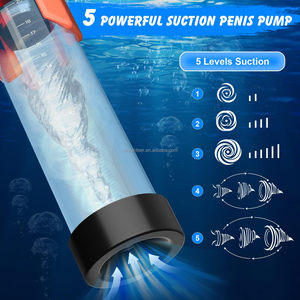 Oferta Especial: Masturbador con Bomba de Vacío para Hombres, Ayuda para la Impotencia, Agrandador de Pene, Más Grande, Largo y Grueso, con 5 Frecuencias de Succión - Product Image 1