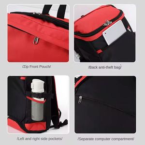 Sac à dos de sport personnalisé avec logo, grande capacité, sacs à dos de basketball, multifonction, sac de badminton avec compartiment à chaussures - Product Image 4