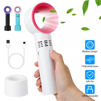 Mini ventilateur électrique portable sans lame, rechargeable par USB, silencieux, pour voiture, extérieur, hôtel, maison, camping-car