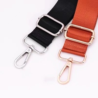 Sac à bandoulière en nylon noir de couleur unie 25mm réglable avec boucle en métal pour femmes sac à main