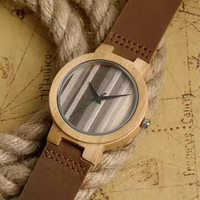 Usine Pas Cher Haute Qualité En Gros Bracelet En Cuir Grain De Bois 3 Mains Mouvement À Quartz Montre quantité minimale de commande Bas Quartz Hommes Montres