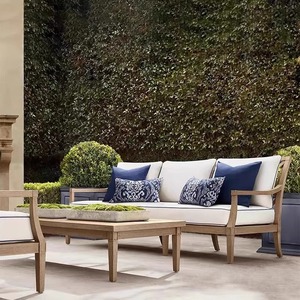 Sofá de patio de teca de diseño, 3 plazas, impermeable, muebles de exterior para uso en villas, patios y hoteles. - Product Image 3