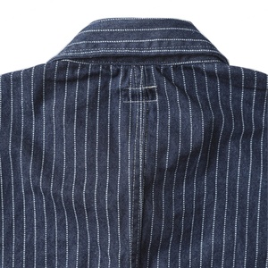 New Arrival Fashion Casual Raw Denim <b>Jacket</b> Custom Logo High Quality <b>Men</b> Blue Jacquard Denim <b>Jacket</b> for <b>Men</b> - Product Image 6
