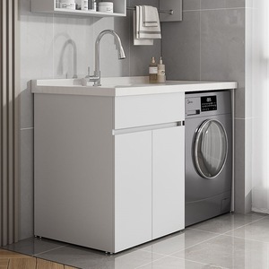 <span class=keywords><strong>Mueble</strong></span> de lavandería de <span class=keywords><strong>aluminio</strong></span> tipo panal para balcón, combinado con fregadero integrado y <span class=keywords><strong>mueble</strong></span> auxiliar para <span class=keywords><strong>lavadora</strong></span> de tambor - Product Image 4