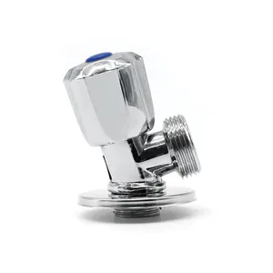 Válvula de ángulo de latón de alta calidad 1/2 3/4 giro universal cromado para accesorios de baño de Plomería