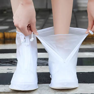 Capa de Sapato Personalizada Dobrável à Prova de Poeira em PVC com Zíper Impermeável Durável Unissex - Product Image 2