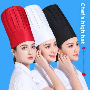 Gorro <span class=keywords><strong>de</strong></span> Cocina Extra Alto para <span class=keywords><strong>Chef</strong></span>, Gorro <span class=keywords><strong>de</strong></span> Cocina Blanco Grueso para Hotel, Gorro <span class=keywords><strong>de</strong></span> Hongo para Restaurante Occidental, Elástico y con Relieve para Hombre - Product Image 2