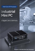 Komputer Industri Mini PC Tanpa Kipas IPC Kompak Embedded Box dengan CPU I5 6300U 16*USB +10*COM+2*LAN 8GB RAM 128GB