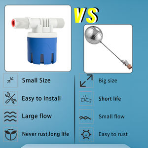 उच्च गुणवत्ता 1/2 "3/4" 1 "अनुकूलित फ्लोटिंग बॉल वाल्व खोखला-आउट वाटर टैंक फ्लोट वाल्व प्लास्टिक बॉल फ्लोट वाल्व - Product Image 4