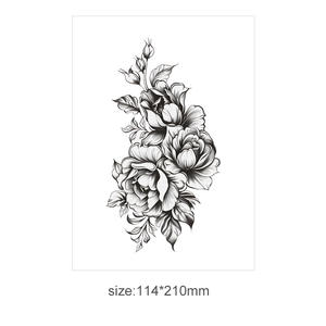 Tatuaggi temporanei a fiore Sexy da donna realistica rosa nera impermeabile Body <span class=keywords><strong>Art</strong></span> Painting per viso e braccia gambe facile applicazione - Product Image 6