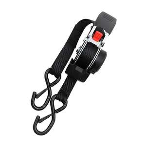 Sangles à cliquet en polyester auto-rétractables certifiées CE de 1 po x 12 pi, 750 kg, pour motos, VTT, vélos, remorques, camions - Product Image 1