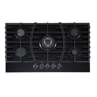 Appareils de cuisine, plaque de cuisson au gaz encastrable, multi-cuiseur écoénergétique, plaque de cuisson OEM personnalisée, cuisinière à gaz 5 brûleurs en verre trempé