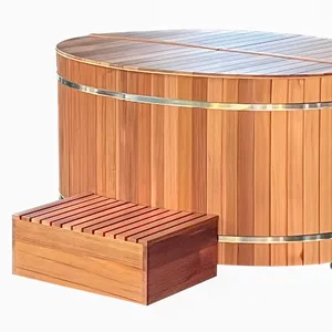 Cedar Wood Ice Bath Tub Cold Water Bath Barrel Tub Cold Therapy